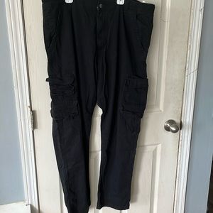Black Wrangler Cargo Pants. Size 38x32